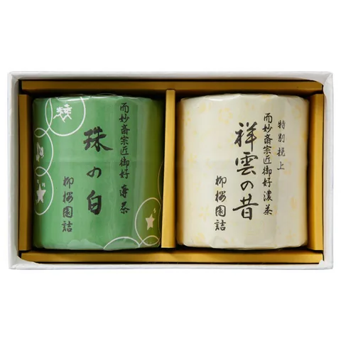 Ryuoen Chaho Shoun no Mukashi — 图示为两款产品组合装中的38克罐装