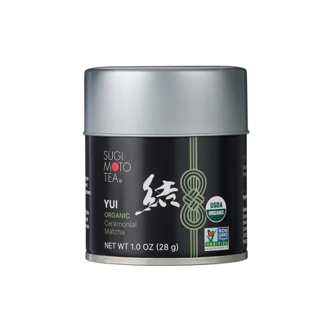Sugimoto Tea Company Organic Ceremonial Matcha Yui — ถุงฟอยล์ 28 ก. ในกระป๋องใช้ซ้ำได้